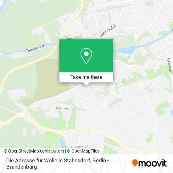 Карта Die Adresse für Wolle in Stahnsdorf