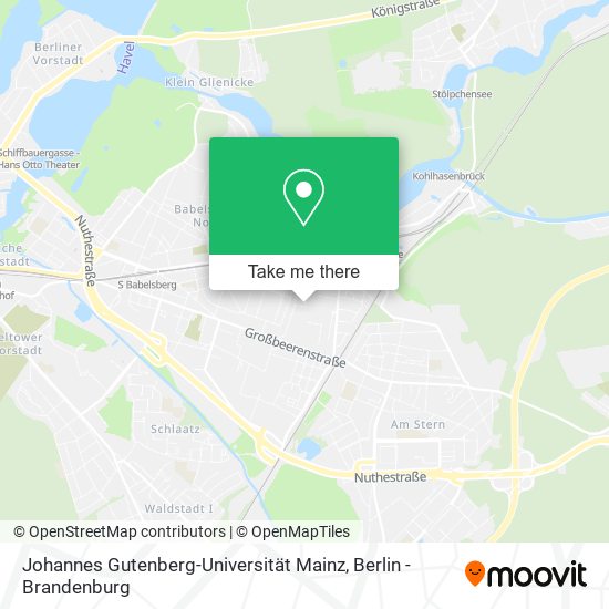 Johannes Gutenberg-Universität Mainz map