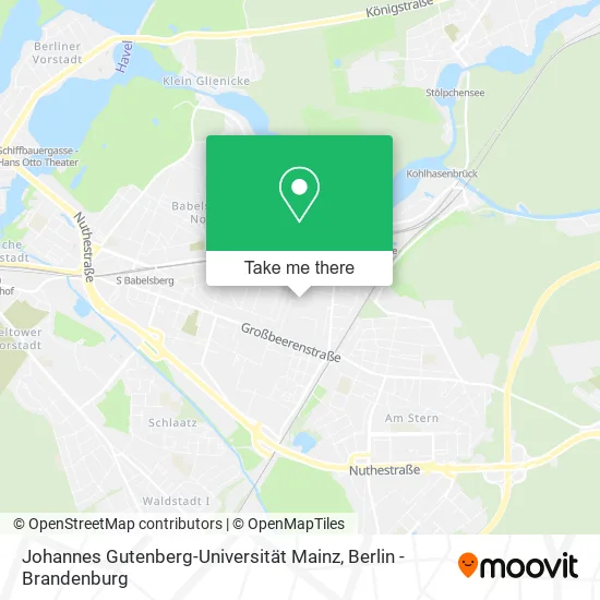 Карта Johannes Gutenberg-Universität Mainz