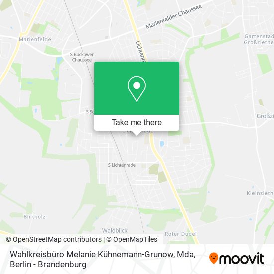 Wahlkreisbüro Melanie Kühnemann-Grunow, Mda map