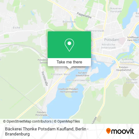 Карта Bäckerei Thonke Potsdam Kaufland