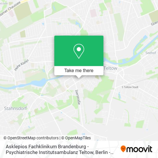 Asklepios Fachklinikum Brandenburg - Psychiatrische Institutsambulanz Teltow map