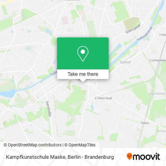 Kampfkunstschule Maske map