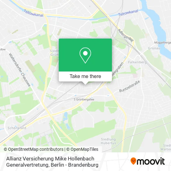 Карта Allianz Versicherung Mike Hollenbach Generalvertretung