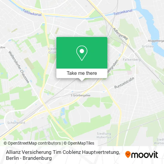 Карта Allianz Versicherung Tim Coblenz Hauptvertretung