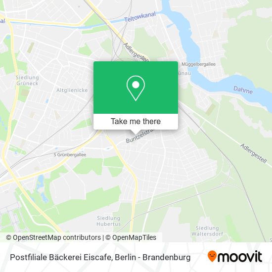 Postfiliale Bäckerei Eiscafe map
