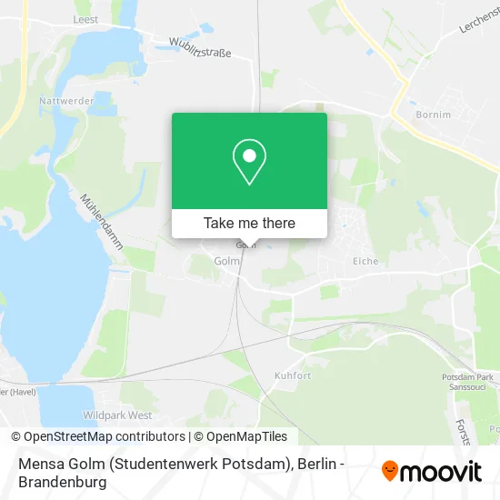 Карта Mensa Golm (Studentenwerk Potsdam)