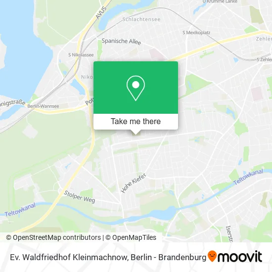 Карта Ev. Waldfriedhof Kleinmachnow