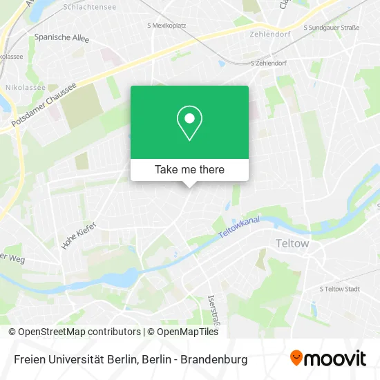 Карта Freien Universität Berlin