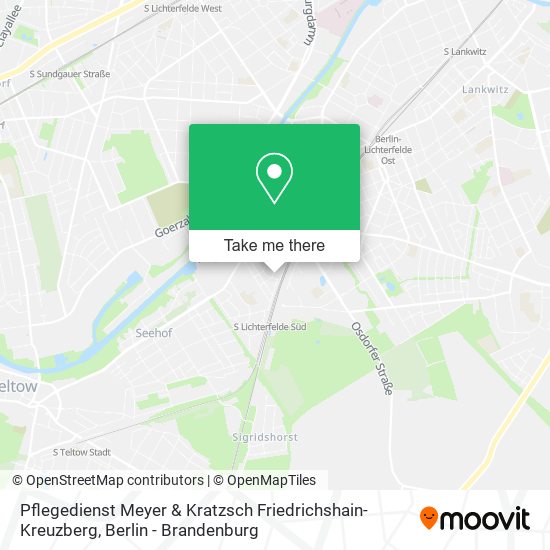 Карта Pflegedienst Meyer & Kratzsch Friedrichshain-Kreuzberg