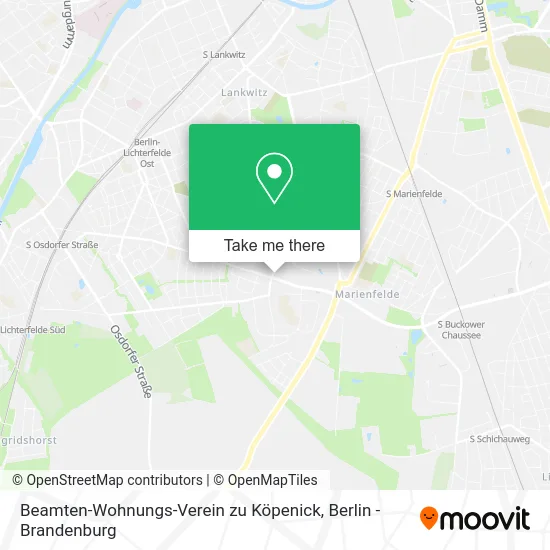 Карта Beamten-Wohnungs-Verein zu Köpenick