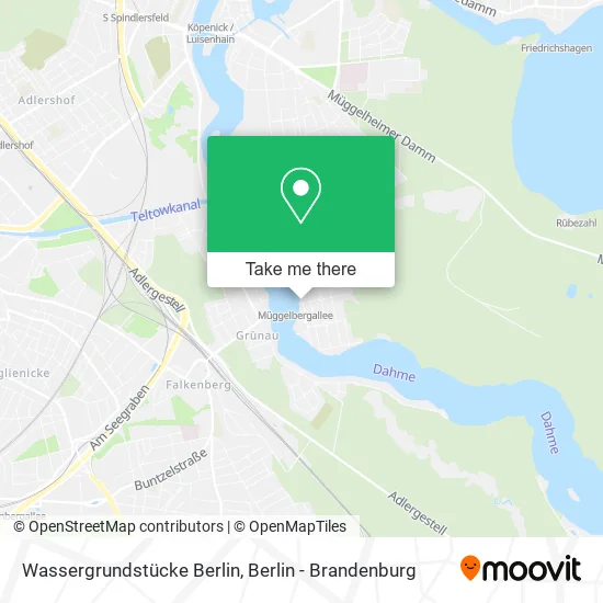 Карта Wassergrundstücke Berlin