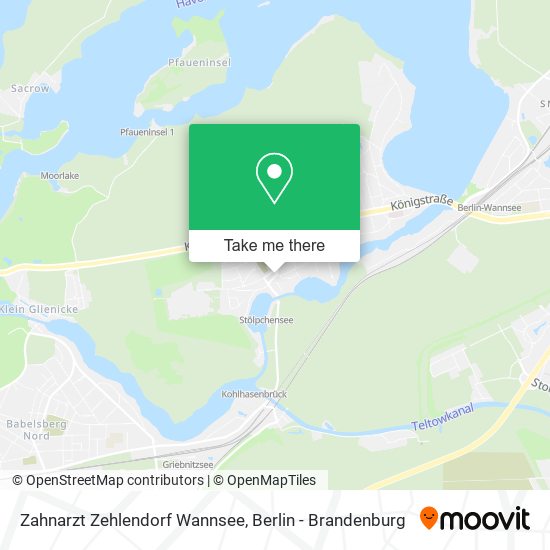 Zahnarzt Zehlendorf Wannsee map