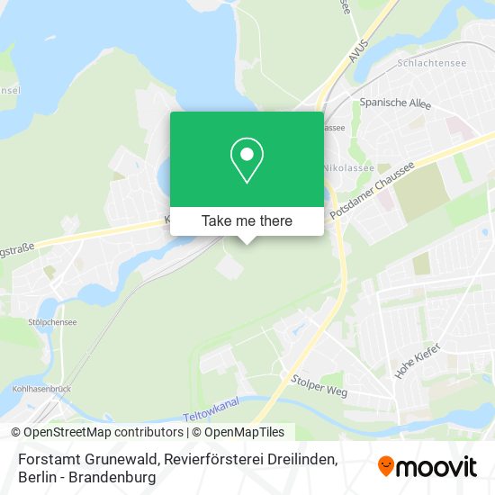 Forstamt Grunewald, Revierförsterei Dreilinden map