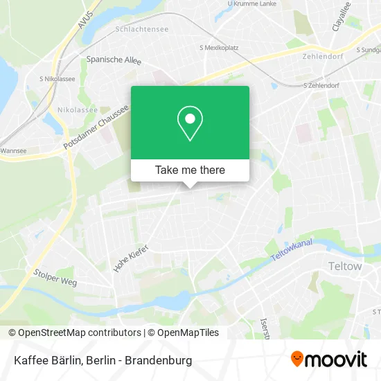 Карта Kaffee Bärlin