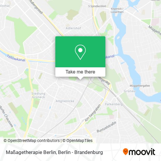 Maßagetherapie Berlin map