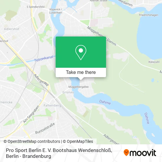 Карта Pro Sport Berlin E. V. Bootshaus Wendenschloß