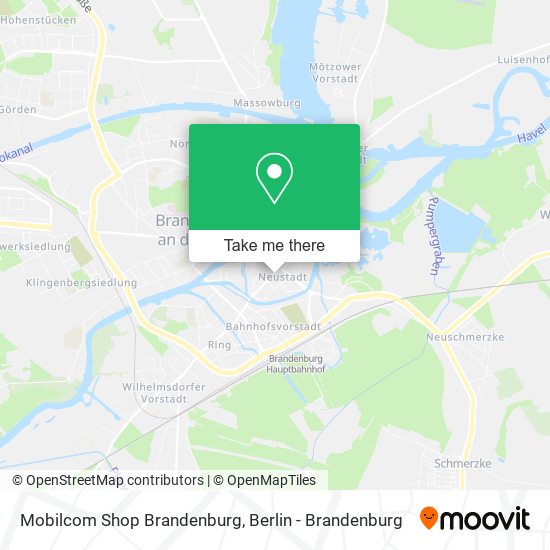 Карта Mobilcom Shop Brandenburg