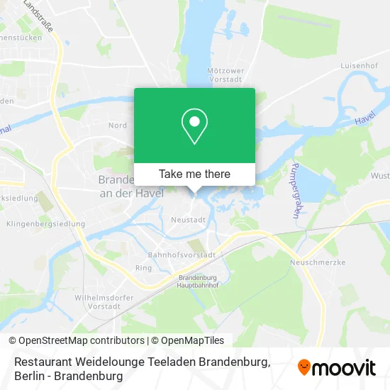 Карта Restaurant Weidelounge Teeladen Brandenburg