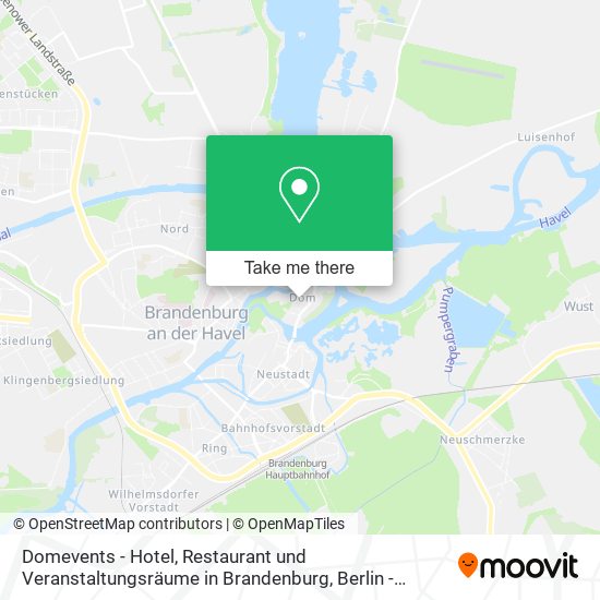 Карта Domevents - Hotel, Restaurant und Veranstaltungsräume in Brandenburg