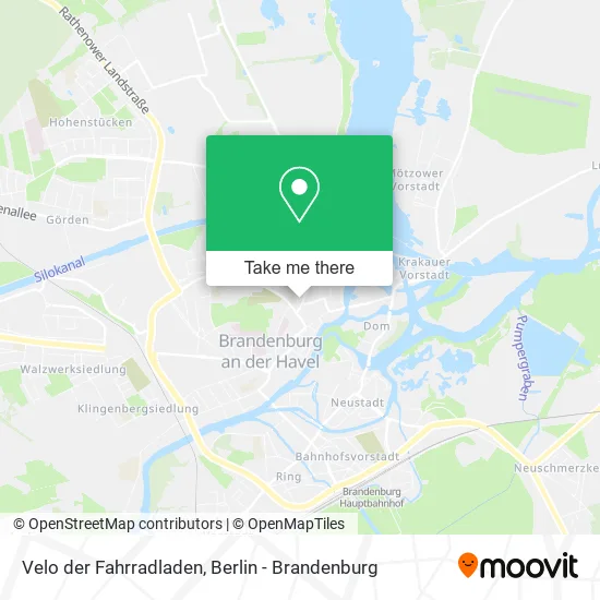 Карта Velo der Fahrradladen