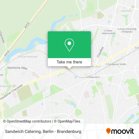 Sandwich Catering map