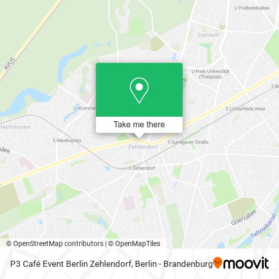 P3 Café Event Berlin Zehlendorf map