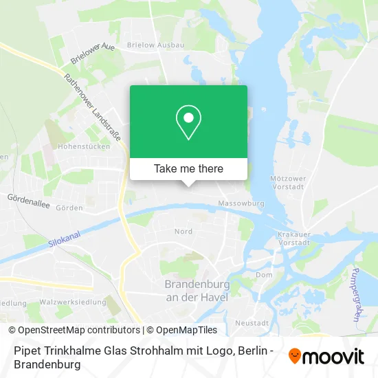 Карта Pipet Trinkhalme Glas Strohhalm mit Logo