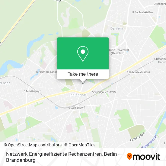 Карта Netzwerk Energieeffiziente Rechenzentren