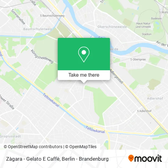 Карта Zàgara - Gelato E Caffè