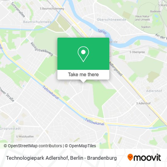 Technologiepark Adlershof map