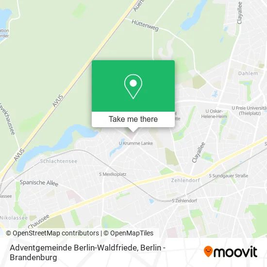 Adventgemeinde Berlin-Waldfriede map