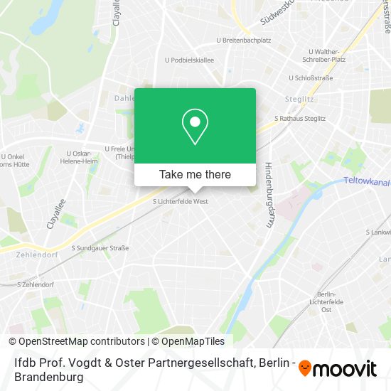 Карта Ifdb Prof. Vogdt & Oster Partnergesellschaft