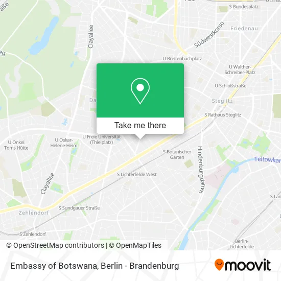 Карта Embassy of Botswana