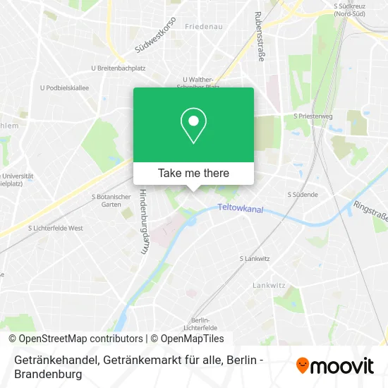 Карта Getränkehandel, Getränkemarkt für alle