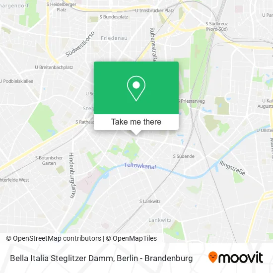 Bella Italia Steglitzer Damm map