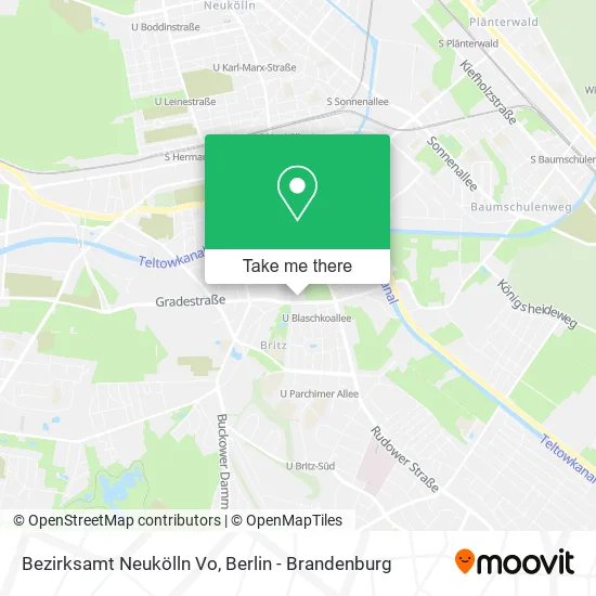 Карта Bezirksamt Neukölln Vo