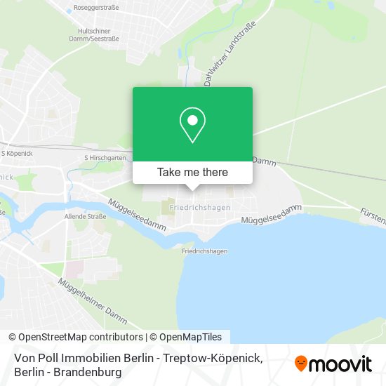 Карта Von Poll Immobilien Berlin - Treptow-Köpenick