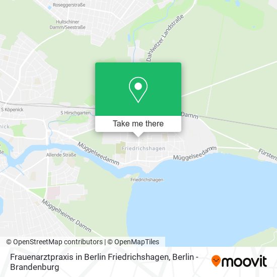 Карта Frauenarztpraxis in Berlin Friedrichshagen