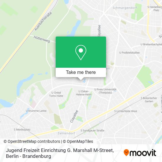 Jugend Freizeit Einrichtung G. Marshall M-Street map