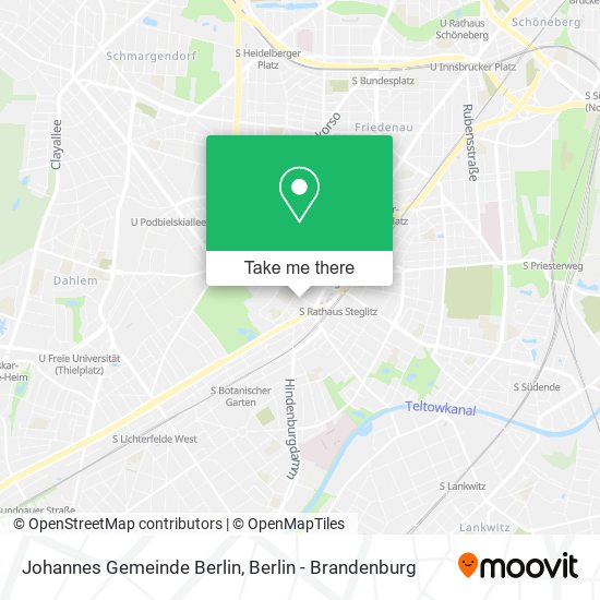 Johannes Gemeinde Berlin map
