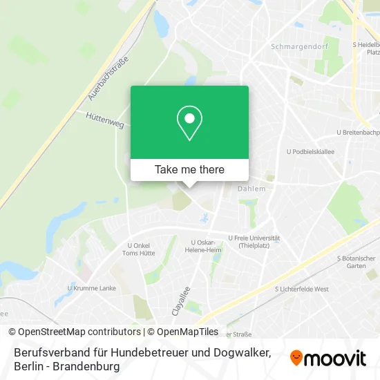 Карта Berufsverband für Hundebetreuer und Dogwalker