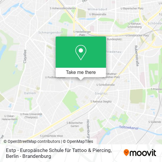 Карта Estp - Europäische Schule für Tattoo & Piercing