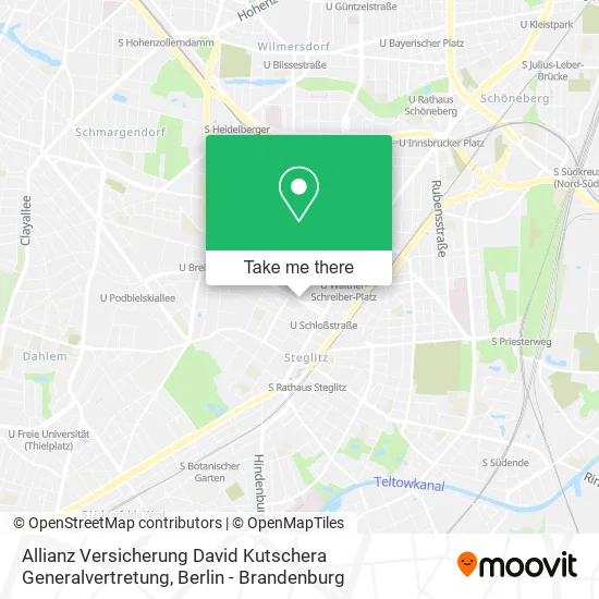 Карта Allianz Versicherung David Kutschera Generalvertretung