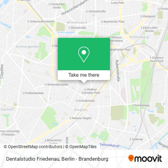 Dentalstudio Friedenau map