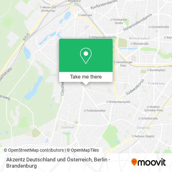 Akzentz Deutschland und Österreich map