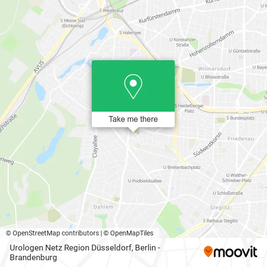 Карта Urologen Netz Region Düsseldorf