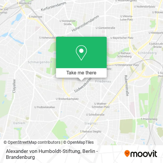 Карта Alexander von Humboldt-Stiftung