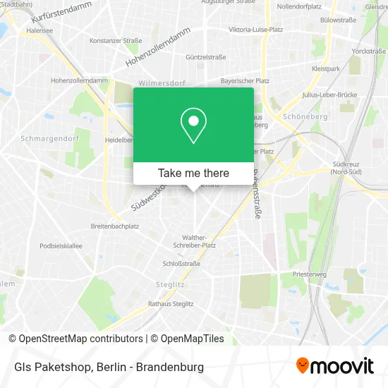 Gls Paketshop map
