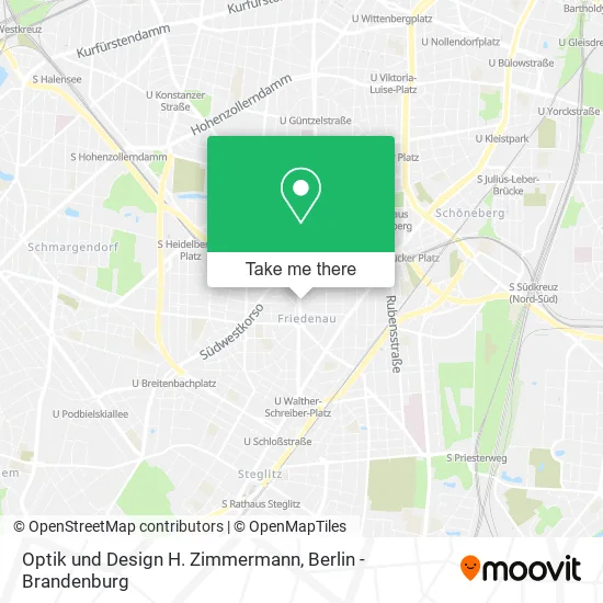 Карта Optik und Design H. Zimmermann